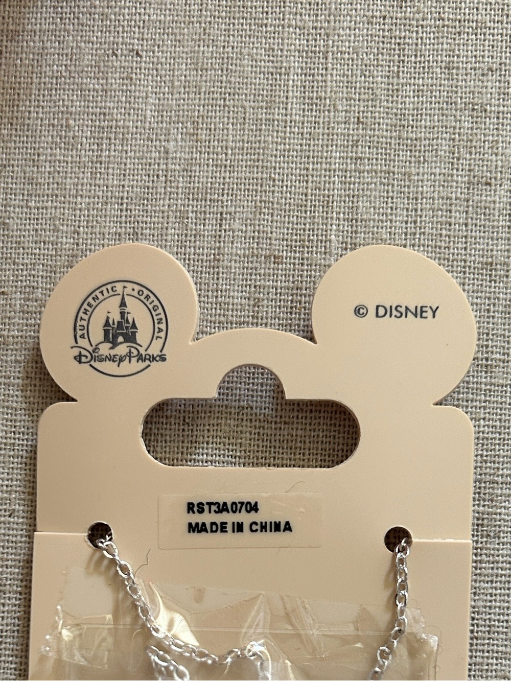 DISNEY • Authentic Disney Pink Purple & Silver February Minnie Mouse Necklace - Picture 6 of 9